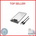 2 5  External Hard Drive Enclosure  Sata To Usb 3 1 Tool-free Clear For 2 5 Inch
