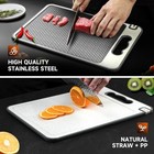 Stainless Double-sided Cutting Boards Titanium Chopping Board For Kitchen Campin