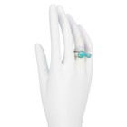 Jay King 2stone Turquoise Hill Turquoise Sterling Silver Ring Size 10 -  90