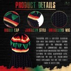 Rasta Dreadlocks Reggae Jamaican Soft Bob Marley Beanie Hat With Wig Fancy Dress