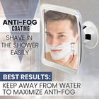 Fogless Shower Mirror For Shaving With Upgraded Suction Anti Fog Shatterproo   