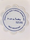 7  Red   Blue Floral Pottery Tile Trivet - Traditional Iznik Turkish Ceramic Art