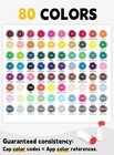 Chen Rui Art Markers 80-color Multicolor Double-ended Marker Pen Set With Case