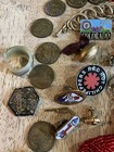 Vintage Junk Drawer Lot Token  Fob  Jewelry  Lapel Pins collectibles