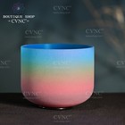 Cvnc 440hz 8 g Throat Rainbow Chakra Crystal Singing Bowl Quartz Sound Heal Bath