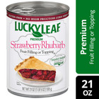 4 Pack  Lucky Leaf Premium Strawberry Rhubarb Fruit Filling And Topping