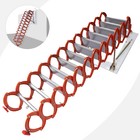 Attic Ladder Pull Down System  12 Steps Aluminum Magnesium Alloy Attic Stairs