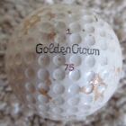 Vintage Dimple Golf Ball-the Golden Crown 75 With Vulcohyde Cover