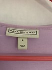 Nwt Dana Buchman Top Womens Size Large Lilac Fine Knit Top Pintuck