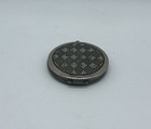 Vintage Mcm Silver Plated Rhinestone Double Mirror Compact