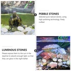  100 Pcs Luminous Stone Decorative Polished Garden Pebbles River Stones