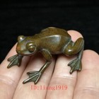 2 Inch Signature Old Chinese Bronze Carving Frog Statue Pendant Gift Collection