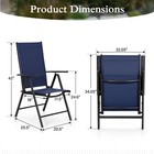 Outdoor Dining Chairs Set Of 2 Patio Folding Chair Adjustable Portable Armchairs