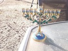 Hanukkah Menorah 9 Branch Menorahs For Chanukah Vintage Jewish Enamel Menorah De