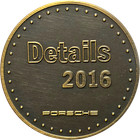 Porsche 911 Carrera S Car Details 2016 Coin Excellent Original Rare Token Medal