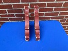 Pair Of Antique Chipping Red Painted Architectural House Corbels