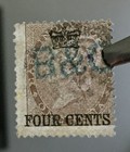 Malaya Straits Settlements 1867 4c Opt India Qv 1a Used Pmk B-172 Sg 4 M3008d