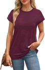 Women Casual Batwing Long Sleeve T Shirt Round Neck Basic Loose Tunic Tops Sz L