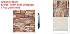 30pcs 3d Wall Panels Peel And Stick Foam Wallpapers Brown Brick
