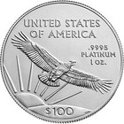 2021 1 Oz American Platinum Eagle Coin  bu 