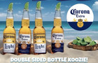 6 New Koozie Corona Extra Light 2 Sided Beer Bottle Cooler Huggie Bar Party Lot
