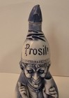 Rare Schafer Vater Wizard Man In Dunce Hat Blue Prosit  Flask Decanter Bottle 6 