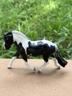 Custom Breyer Horse Cm Sm Stablemate Sport Pony Fjord Black White Paint Pinto
