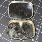 Vintage Mini Sewing Kit Compact Unused Silver Tone Design Travel Box