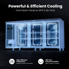 Yeego Back Bar Cooler Glass Door Commercia Beverages Refrigerator Under Counter