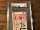 1960 World Series Game 1 Ticket Stub  Bill Mazeroski Autographed  Psa Authentic 