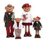 Member s Mark Plush Bear Family Set 4 Christmas Holiday Decorations Decor