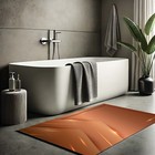 Copper Hall Runner  Modern Floor Mat  Chevron Rug  Luxury Runner  Sleek Corridor