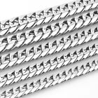 Heavy Strong Men Stainless Steel Curb Cuban Link Chain Necklace Jewelry