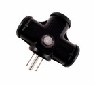 3 Outlet Power Indoor outdoor 3 Prong Grounded Tap Ac T Adapter W led Light