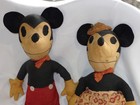1930s Walt Disney Mickey Minnie Mouse Plush Stuffed Dolls Charlotte Clark Style