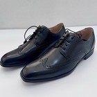 Mens Wing Tip Oxford Dress Shoes Size 11 5 D Black Leather Joseph Abboud Nwb