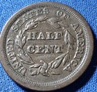 1851 Braided Hair Half Cent  Nice Type Coin 