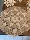 Vintage Doilies-round- Handmade-biggest 22    -lot Of 8