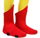 Child Superhero Boot Tops Shoe Covers Red Costume Accessory Super Hero Kids New