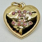 10 Gold Chanel Pendants With Colors Stones Cc Logo 22mm Vintage  lg125 