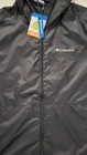 New Columbia Men s Center Ridge Ii Windbreaker Black Hooded Jacket Size S