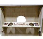 Premium Poplar Usa Flag Cornhole Boards W Cupholders   Handles Reg 2 X 4 W Bags