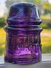  Purple W g m  Co  Insulator Antique Cd 121 Old Glass Nice Dark Light