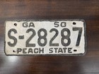 1950 Vintage Georgia State License Plate - Excellent Condition