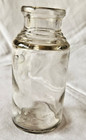 Small Antique Clear Glass Medicine Drugstore Pharmacy Bottle  3 5  Bubbles