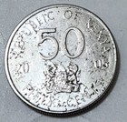 Kenya          Fifty  50  Cents Coin 2005