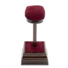Museum Style Wood And Velvet Helmet Display Stand