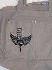 Bon Jovi 2013 Vip Large Gray Duffle Travel Bag 20  Canvas Pockets Lined Zippered