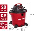 Craftsman Cmxevbe17596 20 Gallon 6 5 Peak Hp Wet dry Vac  Heavy-duty Shop Vacuum