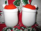 Vtg Napco Christmas Winking Santa Claus Salt Pepper Shakers Japan Ceramic Kx2700